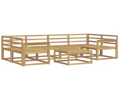 Lauko sofos komplektas 7 pcs Balta