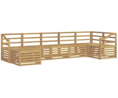 Lauko sofos komplektas 7 pcs Balta