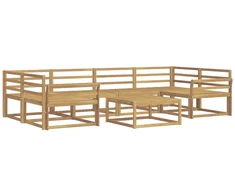 Lauko sofos komplektas 7 pcs Balta
