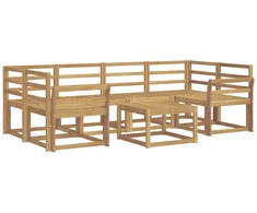 Lauko sofos komplektas 7 pcs Balta 59 x 59 x 37 cm