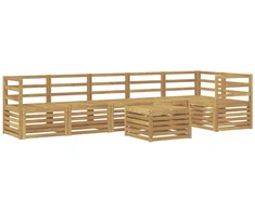 Lauko sofos komplektas 7 pcs Balta 59 x 59 x 37 cm