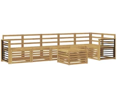 Lauko sofos komplektas 7 pcs Balta 59 x 59 x 37 cm