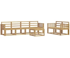 Lauko sofos komplektas 7 pcs Balta 59 x 59 x 37 cm