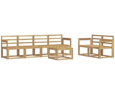 Lauko sofos komplektas 7 pcs Balta 59 x 59 x 37 cm