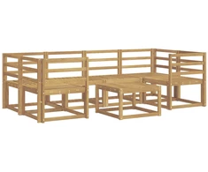 Lauko sofos komplektas 7 pcs Balta 59 x 59 x 37 cm