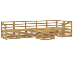 Lauko sofos komplektas 7 pcs Balta 59 x 59 x 37 cm