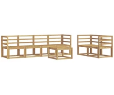 Lauko sofos komplektas 7 pcs Balta 59 x 59 x 37 cm