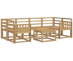 Lauko sofos komplektas 7 pcs Balta 59 x 59 x 37 cm