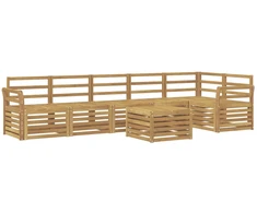 Lauko sofos komplektas 7 pcs Balta 59 x 59 x 37 cm