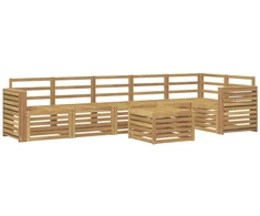 Lauko sofos komplektas 7 pcs Balta 59 x 59 x 37 cm