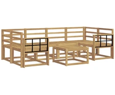 Lauko sofos komplektas 7 pcs Balta 59 x 59 x 37 cm