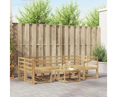 Lauko sofos komplektas 7 pcs Balta 59 x 59 x 37 cm