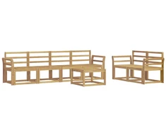 Lauko sofos komplektas 7 pcs Balta 59 x 59 x 37 cm