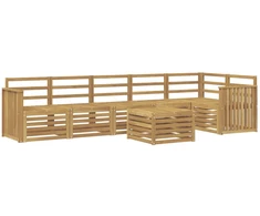Lauko sofos komplektas 7 pcs Balta 59 x 59 x 37 cm