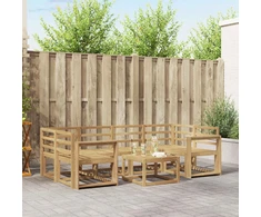 Lauko sofos komplektas 7 pcs Balta 59 x 59 x 37 cm