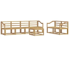 Lauko sofos komplektas 7 pcs Balta 59 x 59 x 37 cm