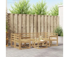Lauko sofos komplektas 7 pcs Balta 59 x 59 x 37 cm