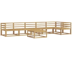 Lauko sofos komplektas 7 pcs Balta 79 x 79 x 37 cm
