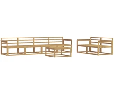 Lauko sofos komplektas 7 pcs Balta