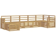 Lauko sofos komplektas 7 pcs Balta
