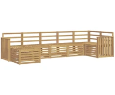 Lauko sofos komplektas 7 pcs Balta