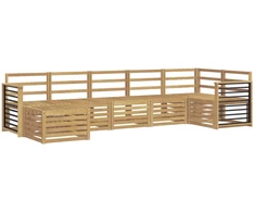 Lauko sofos komplektas 7 pcs Balta