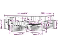 Lauko sofos komplektas 7 vnt. Balta ir antracito Poliesteris