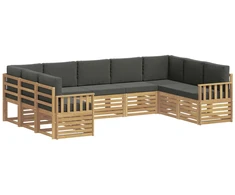 Lauko sofos komplektas 7 pcs Balta ir antracito