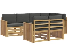 Lauko sofos komplektas 7 pcs Balta ir antracito