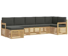 Lauko sofos komplektas 7 pcs Balta ir antracito
