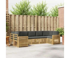 Lauko sofos komplektas 7 pcs Balta ir antracito