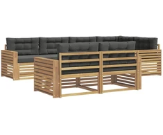 Lauko sofos komplektas 7 pcs Balta ir antracito