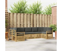 Lauko sofos komplektas 7 pcs Balta ir antracito