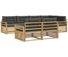 Lauko sofos komplektas 7 pcs Balta ir antracito
