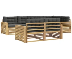 Lauko sofos komplektas 7 pcs Balta ir antracito