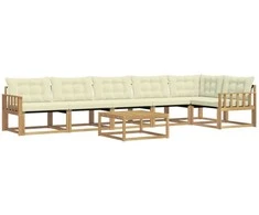 Lauko sofos komplektas 7 pcs Balta ir kreminė 79 x 79 x 37 cm