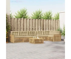 Lauko sofos komplektas 7 pcs Balta ir kreminė 79 x 79 x 37 cm