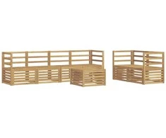 Lauko sofos komplektas 7 pcs Balta Kietos akacijos mediena