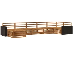 Lauko sofos komplektas 7 pcs Natūrali