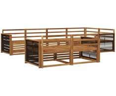 Lauko sofos komplektas 7 pcs Natūrali