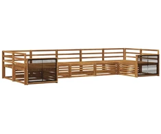 Lauko sofos komplektas 7 pcs Natūrali