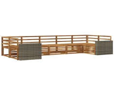 Lauko sofos komplektas 7 pcs Natūrali