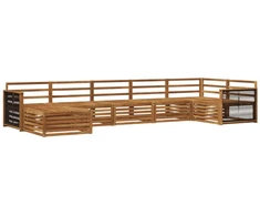 Lauko sofos komplektas 7 pcs Natūrali