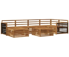 Lauko sofos komplektas 7 pcs Natūrali