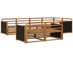 Lauko sofos komplektas 7 pcs Natūrali
