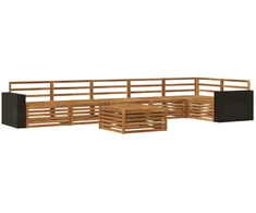 Lauko sofos komplektas 7 pcs Natūrali 79 x 79 x 37 cm