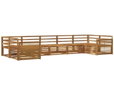 Lauko sofos komplektas 7 pcs Natūrali