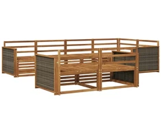 Lauko sofos komplektas 7 pcs Natūrali