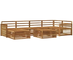 Lauko sofos komplektas 7 pcs Natūrali