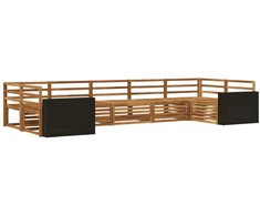 Lauko sofos komplektas 7 pcs Natūrali